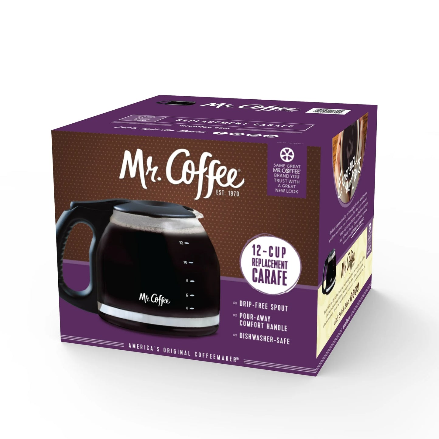 Mr. Coffee 12-cup replacement carafe packaging on a white background