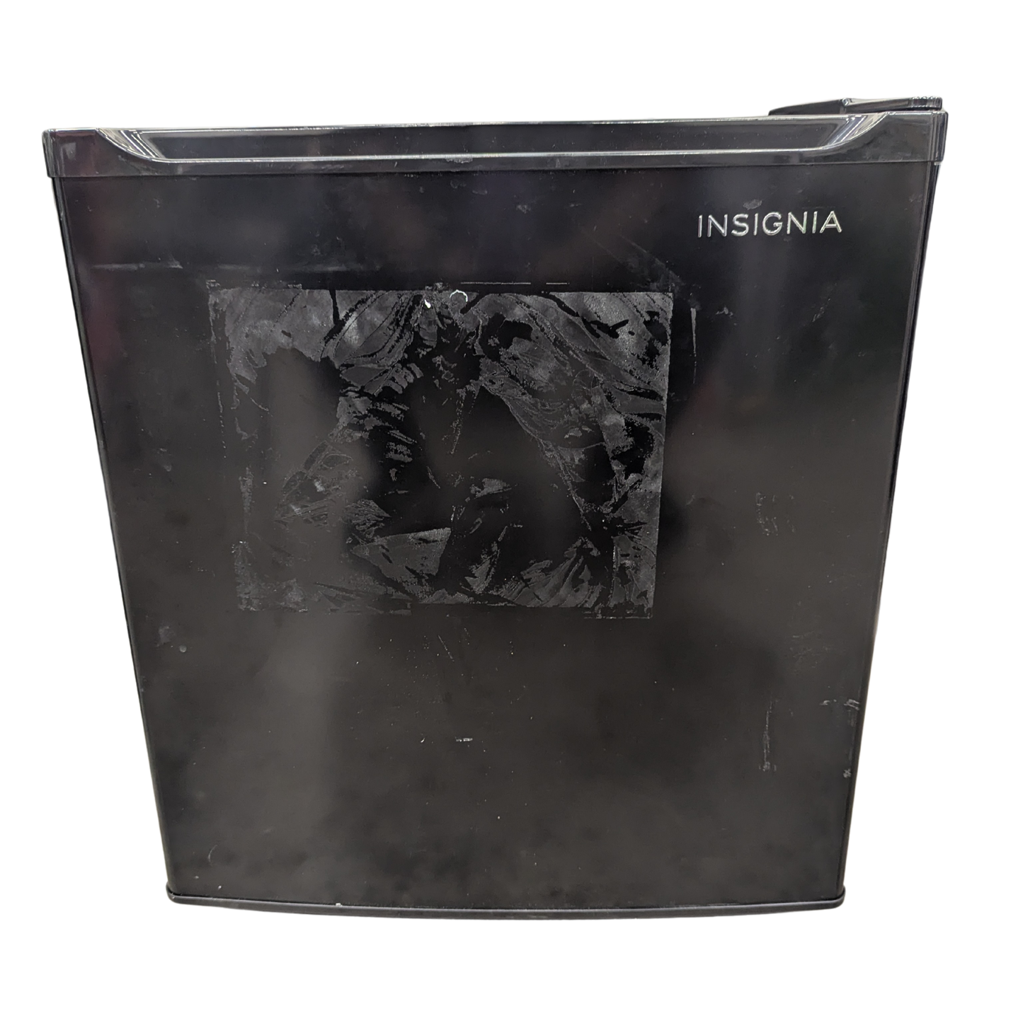 Black rectangular object with 'Insignia' branding on a white background