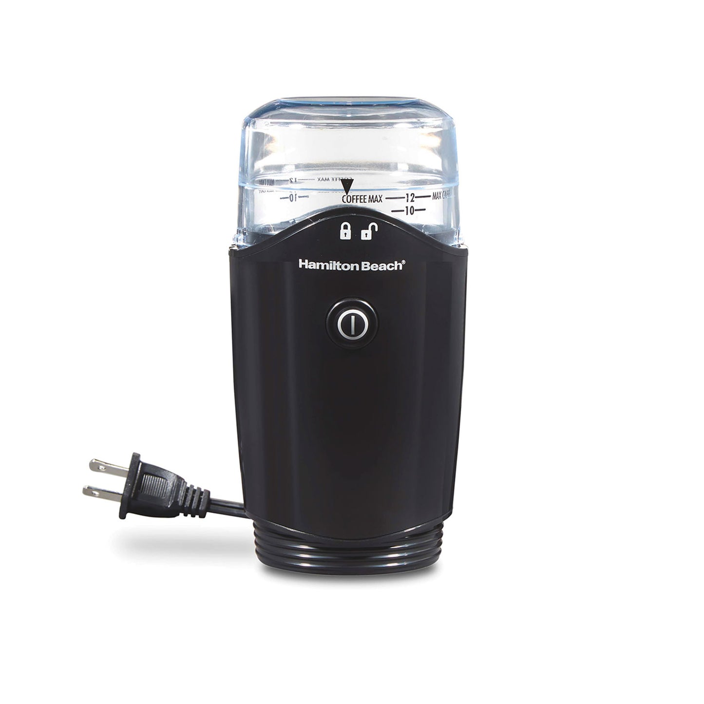 Hamilton Beach coffee grinder on a white background