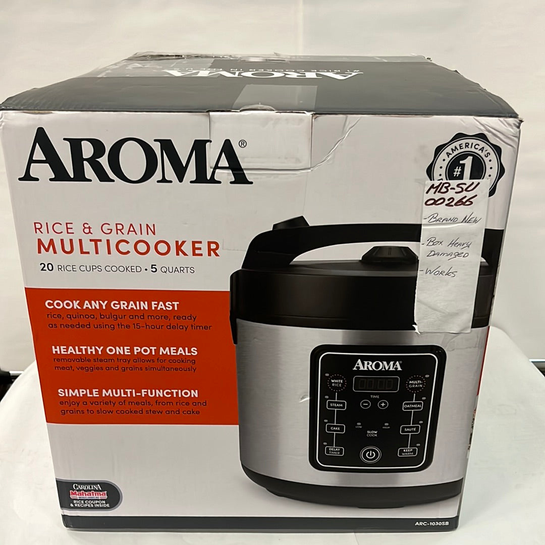 Aroma 20 Cup Digital Multicooker & Rice Cooker - Stainless Steel