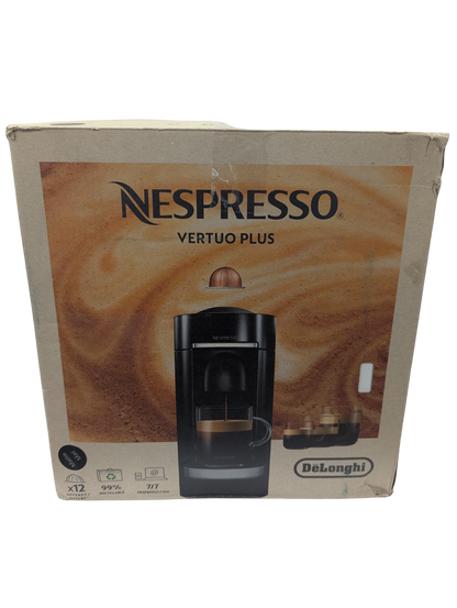 Nespresso Vertuo Plus coffee machine packaging on a white background