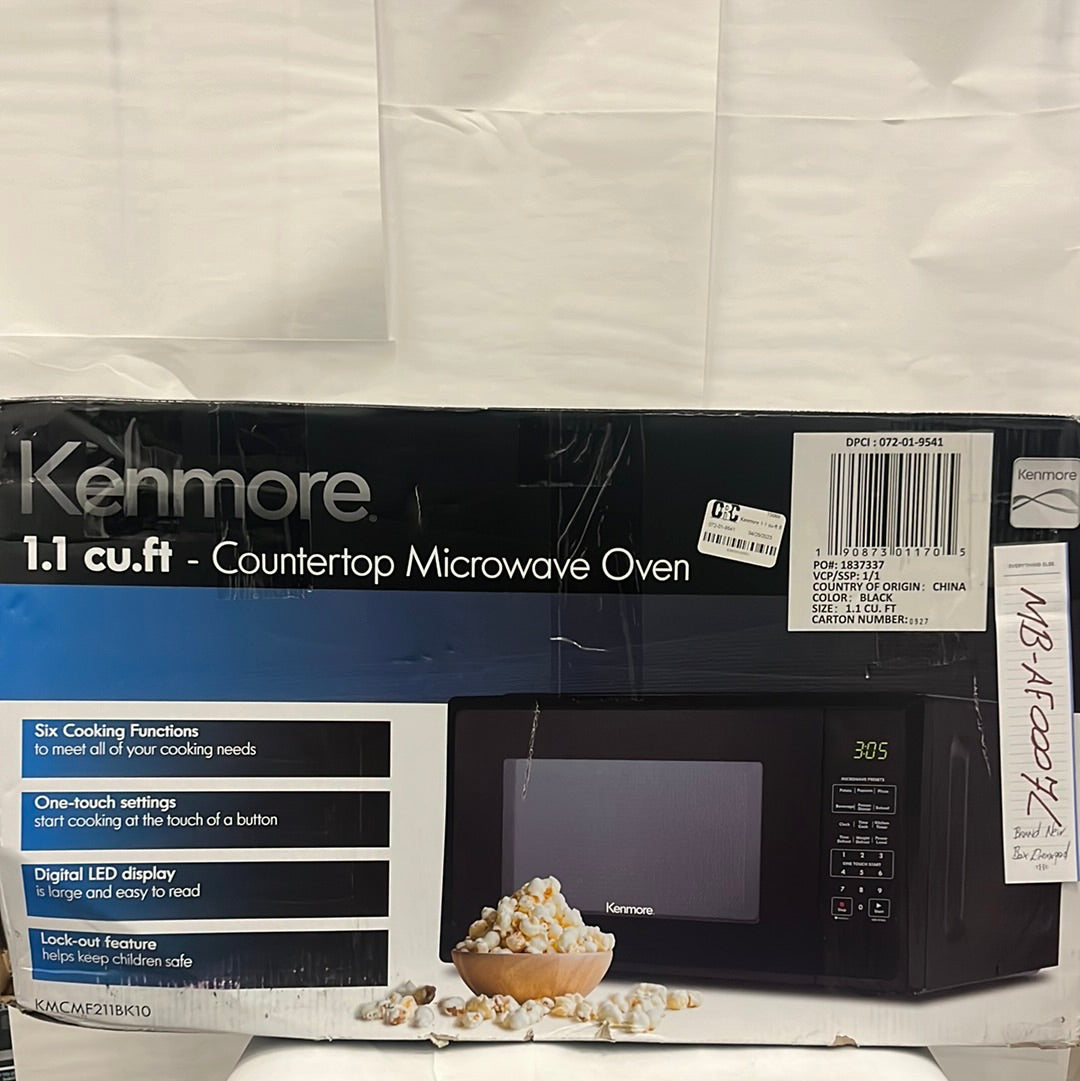 Kenmore - 1.1 cu.ft - Countertop Microwave Oven