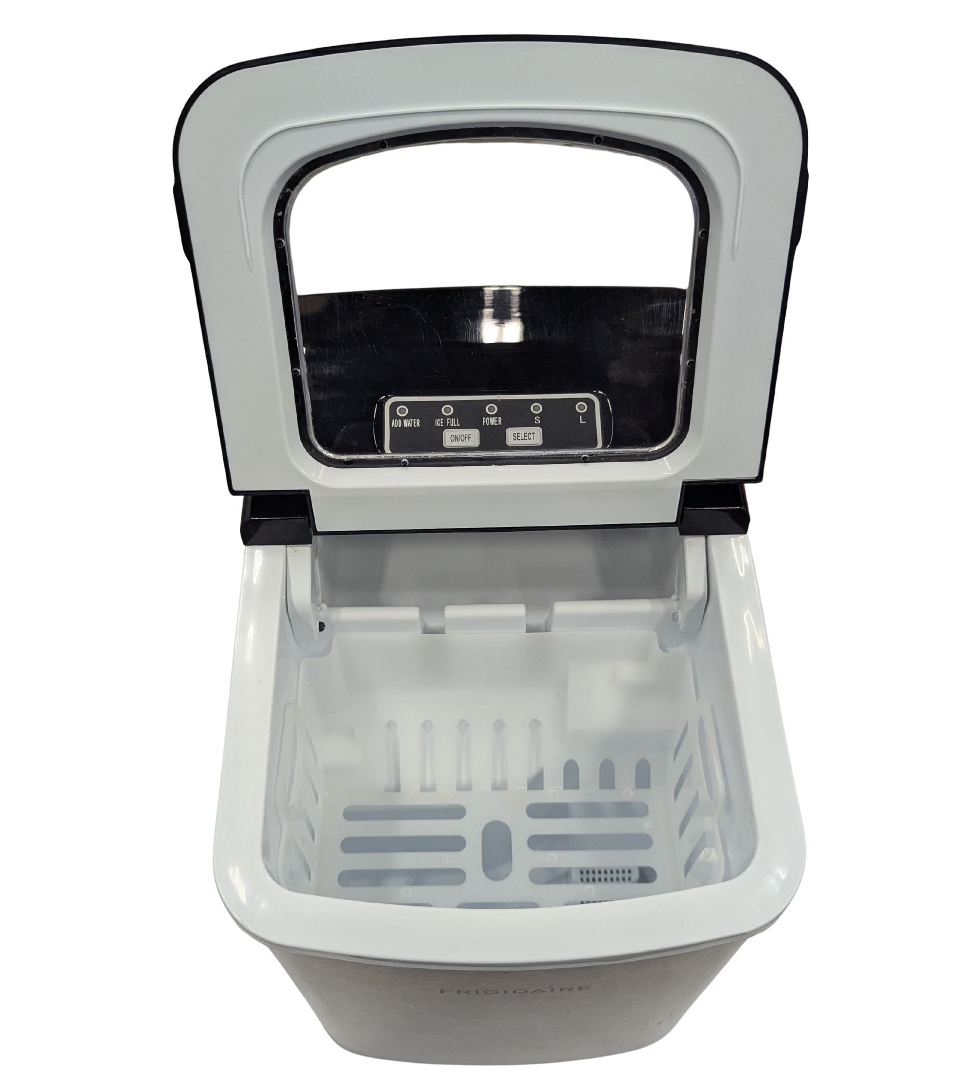 Small appliance with a transparent lid on a white background