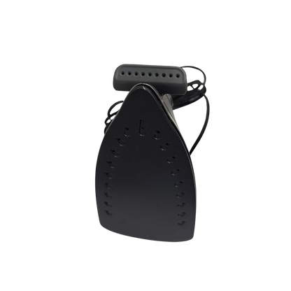 Black iron on a white background