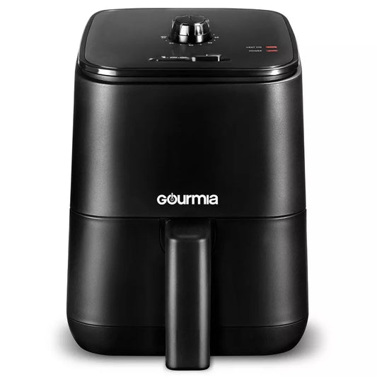 Black Gourmia air fryer on a white background