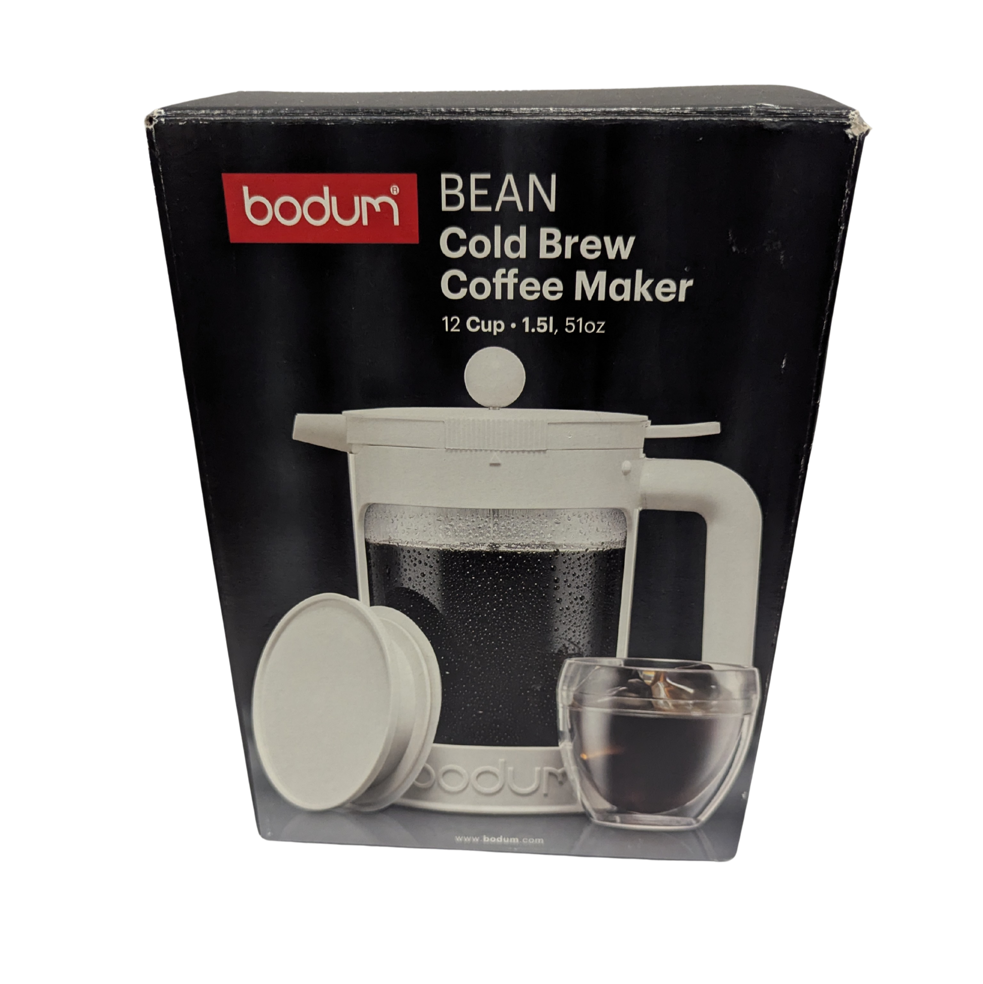 Bodum Bean Cold Brew Coffee Maker packaging on a white background