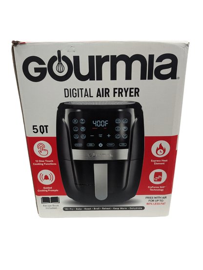 Gourmia digital air fryer packaging on a white background