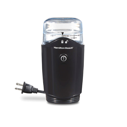 Hamilton Beach coffee grinder on a white background