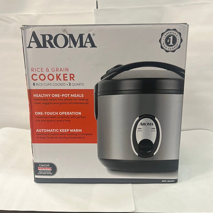 Aroma - 8 Cup Rice & Grain Cooker-2QT