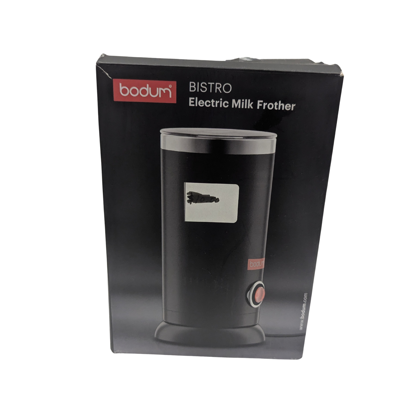 Bodum Bistro Electric Milk Frother packaging on a white background