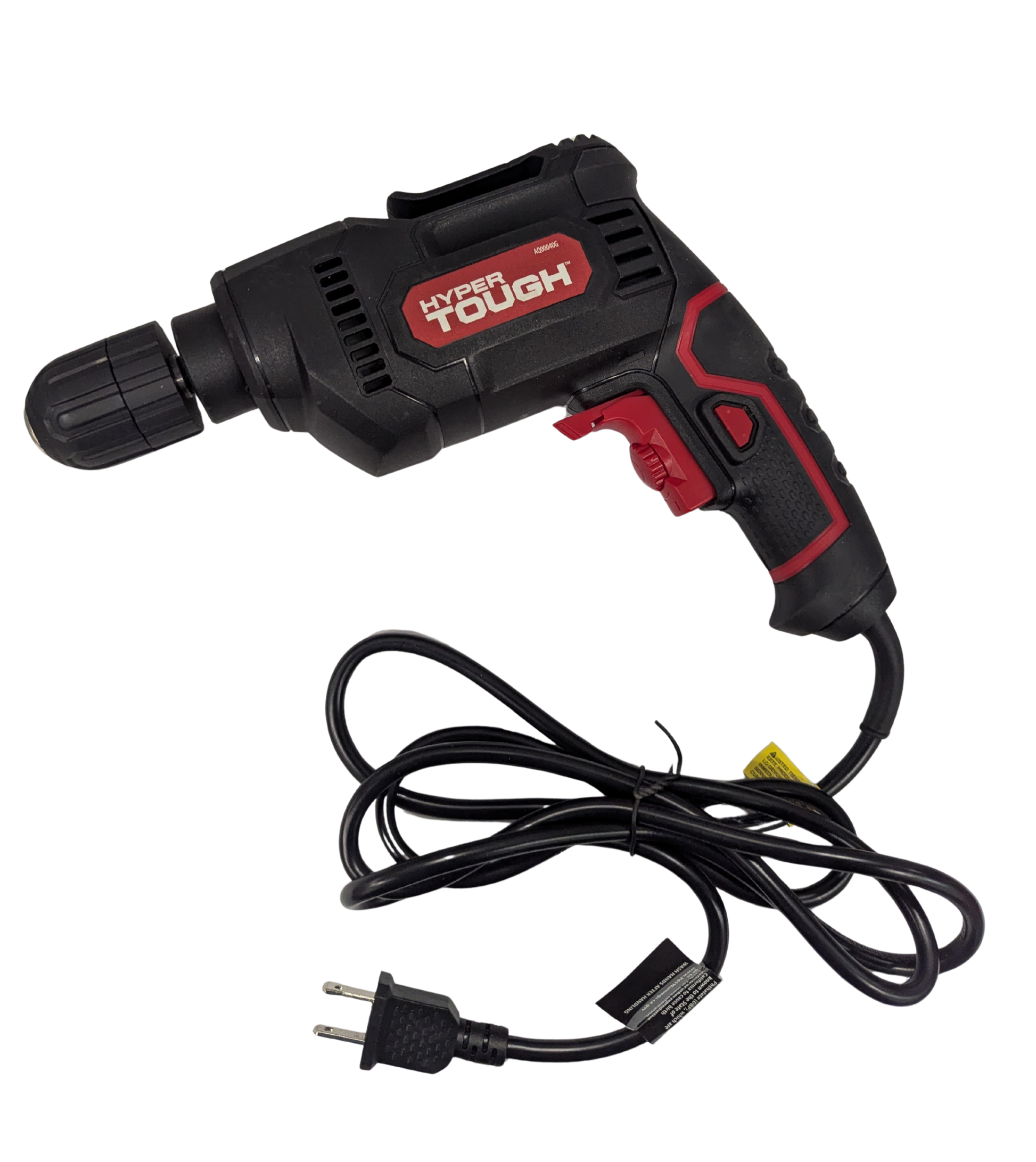 Black and red drill with 'Hyper Tough' branding on a white background