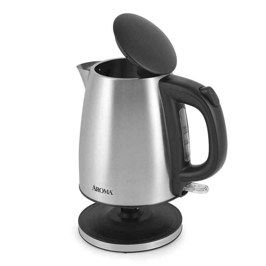 Aroma electric kettle on a white background