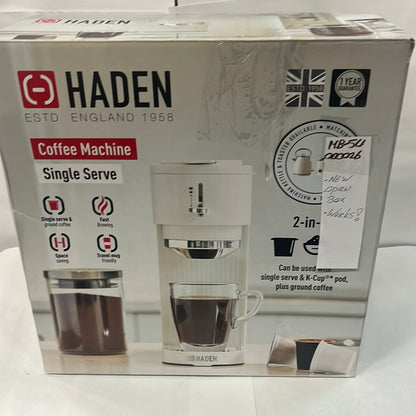 Haden Single Serve Coffee Maker – New | Compact Brewer for Pods & Ground Coffee