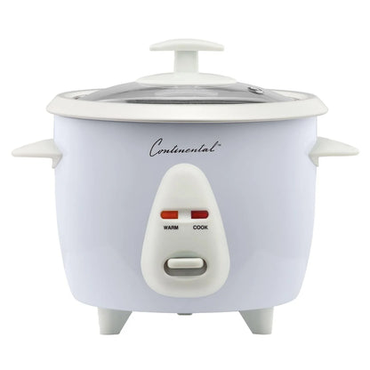 White rice cooker with 'Continental' branding on a white background