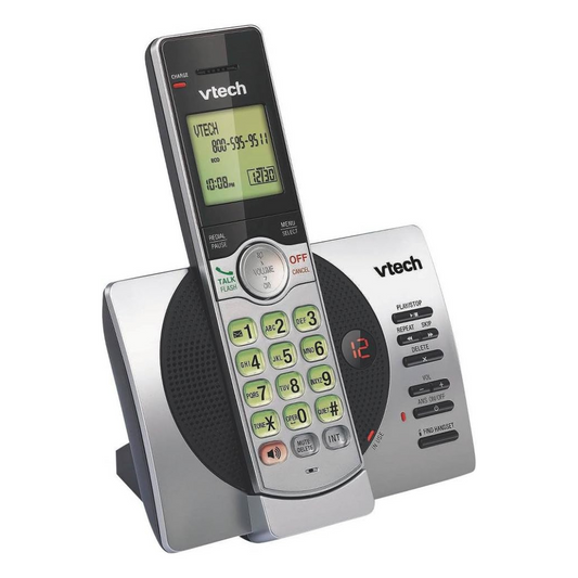 Vtech cordless phone set on a white background