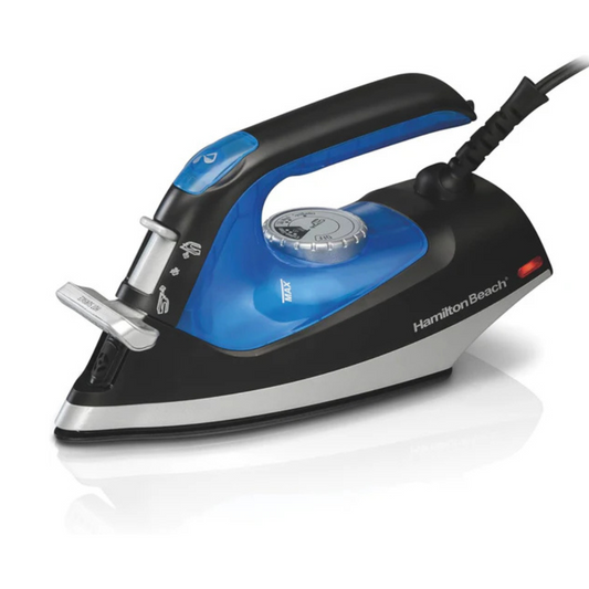 Hamilton Beach 2-in-1 Iron & Steamer | Portable Garment Steamer and Iron for Wrinkle Removal