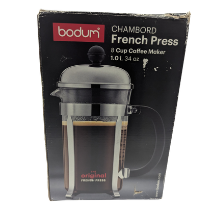 Bodum Chambord French Press coffee maker packaging on a white background