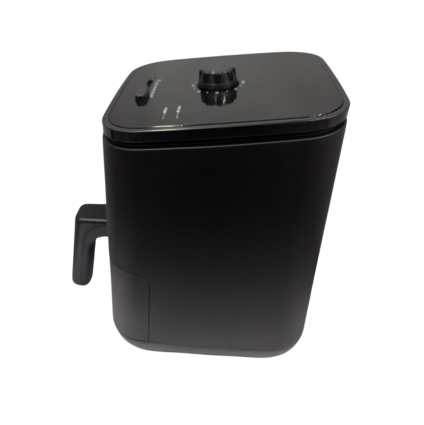 Black water dispenser on a white background