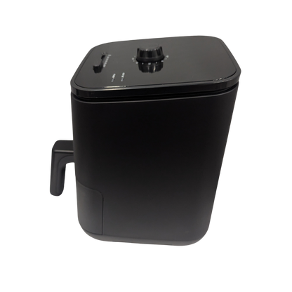 Black water dispenser on a white background