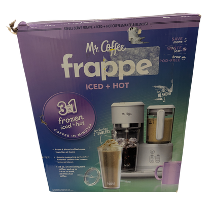 Mr. Coffee frappe maker packaging on a white background