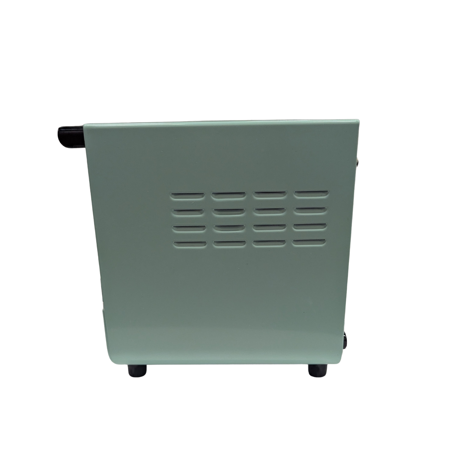 Gray toaster on a white background