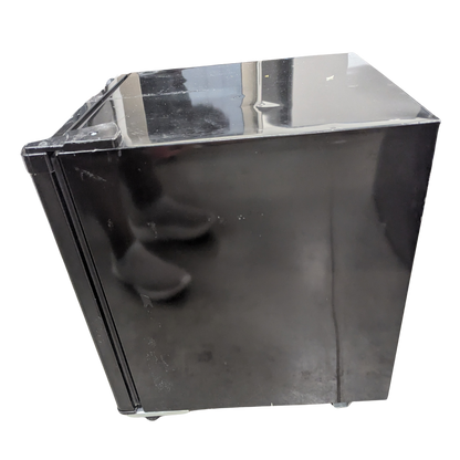 Black metal box on a white background