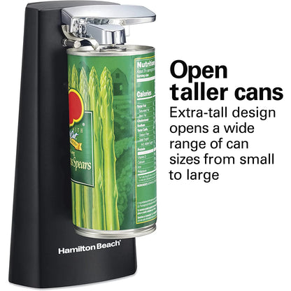 Hamilton Beach Extra-Tall Can Opener | Electric Can Opener with EasyTouch Lever & Knife Sharpener