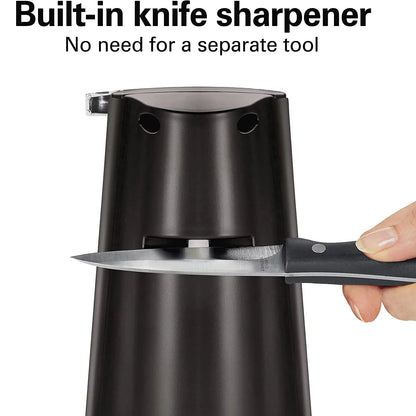 Hamilton Beach Extra-Tall Can Opener | Electric Can Opener with EasyTouch Lever & Knife Sharpener