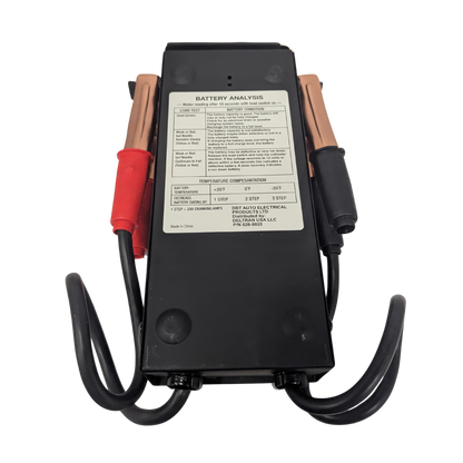 Battery analyzer with cables on a white background