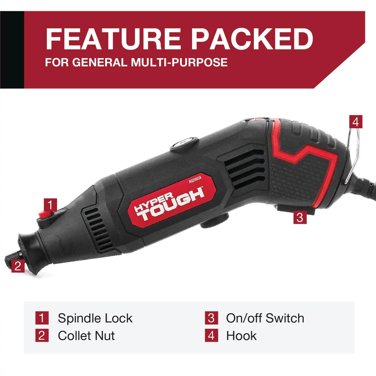 HyperTough 1.5-Amp Rotary Tool with 105-Piece Accessory Kit – New